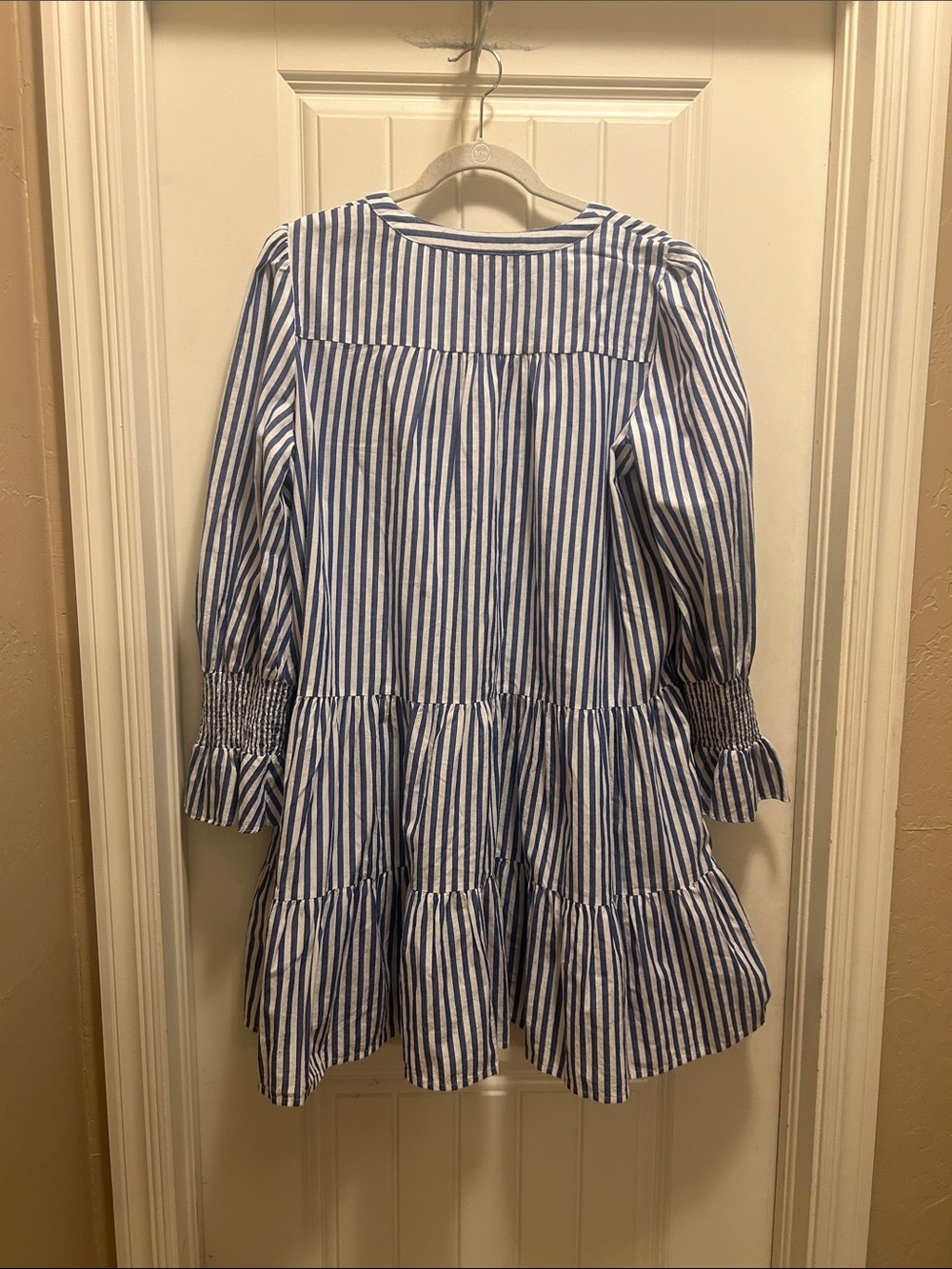 Pomander Place Blue and White Striped cotton dress - Picture 5 of 6